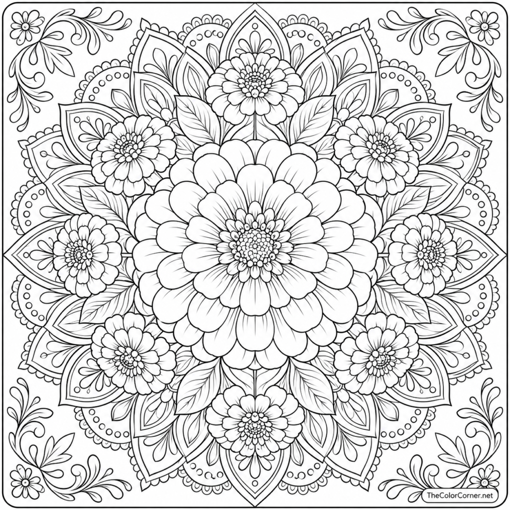 Zinnia Mandala